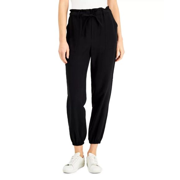 Inc International Black Jogger Pants Drawstring Waist VNC Medium - Picture 1 of 6